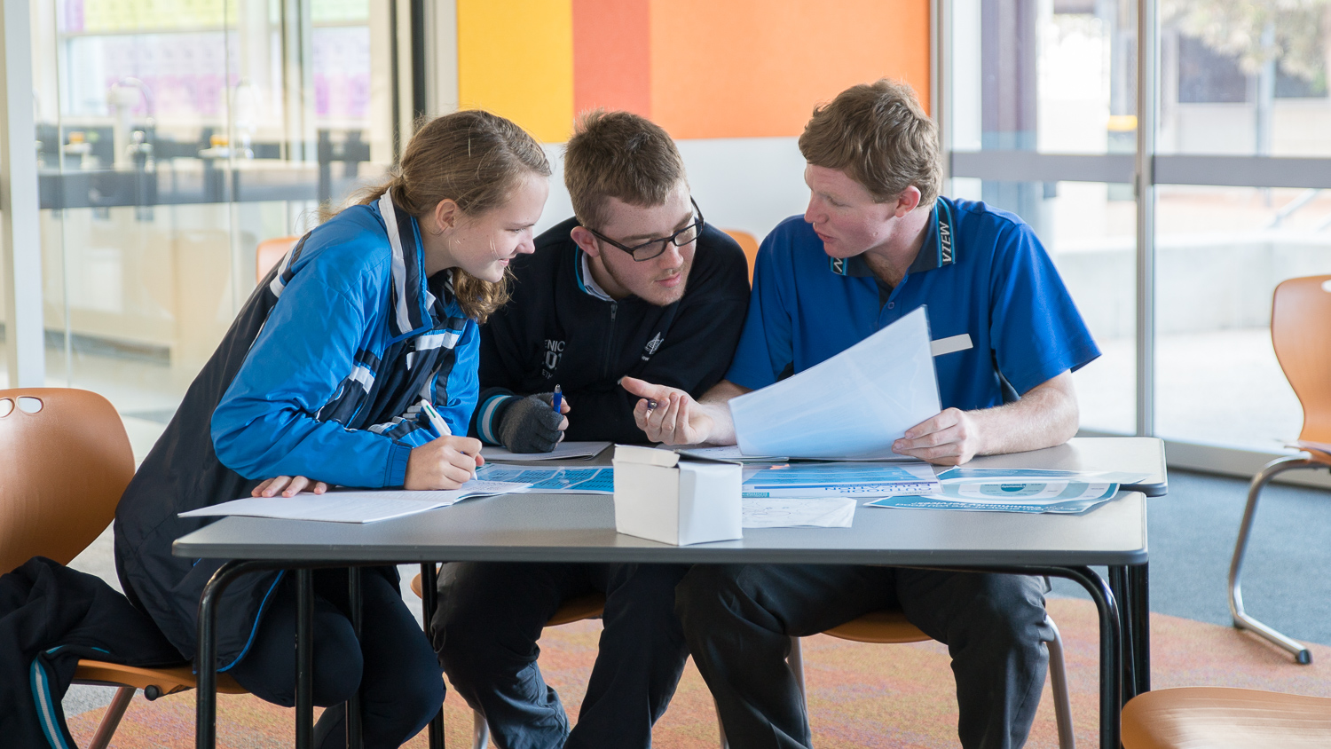 Students discuss career options